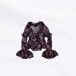 nasty gal ⋆ sheer ruffle blouse